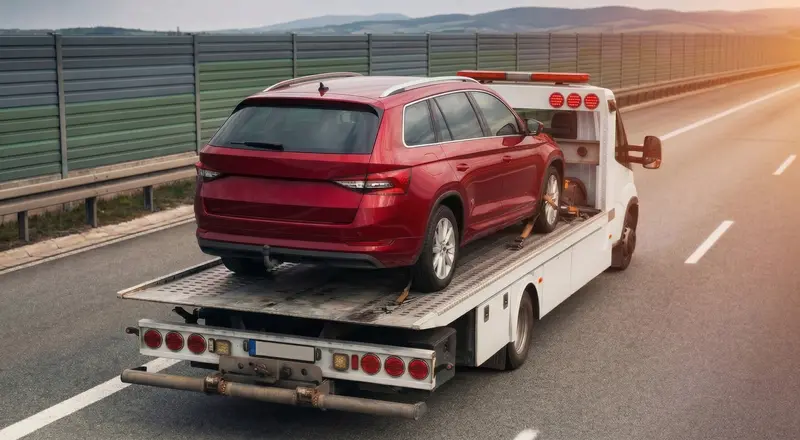 Guincho para carros em Montes Claros – carro sendo carregado em plataforma